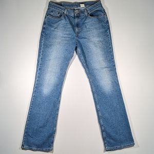 Vintage Women's Levis 515 Low Rise Boot Cut Dark Wash Denim Blue Jeans 12 Miss